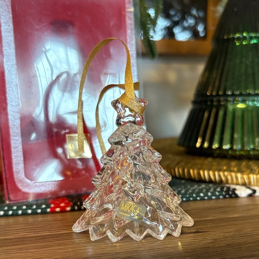 Vintage MIKASA Cut Crystal “Heavenly Music” Tree Bell Ornament